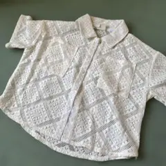 総レース　シャツ　80センチ相当