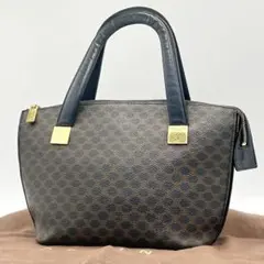 極美品 セリーヌ トリオンフ ブラゾン ゴールド金具 トートバッグ ブラック