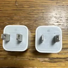Apple 純正　iPhone用　電源アダプター 2個　白