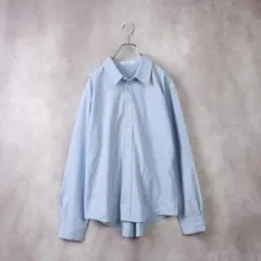 crewre　バックステッチレギュラーシャツ　ブルー