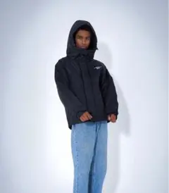 Rough batting shell jacket -black beebar
