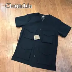Columbia ノーカラー　半袖シャツ