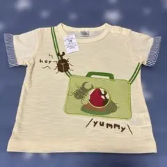 カブトムシとスイカ柄　Tシャツ 90cm
