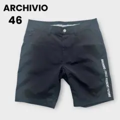 アルチビオ　ARCHIVIO M ハーフパンツ　黒　サイドプリント　ビキジャパン