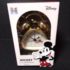 ミッキーマウス ツインベルクロック ゴールド 目覚まし時計