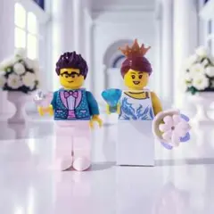 レゴ ミニフィグ♡ウェディング ドレス 結婚証明 リングピロー SC4
