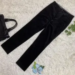 美品　ポールスミス　カジュアルパンツ　黒　ベロア　テーパード　手洗い　40 L