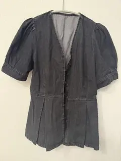 【美品】basement パフスリーブ デニムシャツ Fサイズ