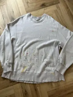 試着のみ　ANCELLM HAND PAINTING SWEAT SHIRT