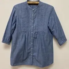 美品❗️MCGREGOR デニムブルー 五分袖シャツ　ブラウス　チュニック