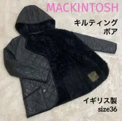 MACKINTOSH 英国製 希少ショート丈 ボアコート キルティング 黒 36