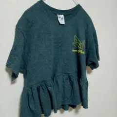 古着リメイクTシャツ　　バックプリントあり　ダークグレー