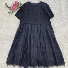 【M】美品 LUNA(ルーナ) ヤマトドレス 黒 フォーマルワンピース