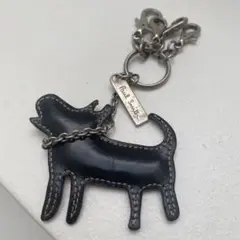 Paul Smith ポールスミス　犬型レザーキーホルダー 黒・ベージュ