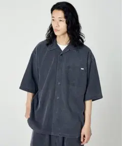 NAUTICA ワイドシルエット フェード加工 オープンカラーシャツ