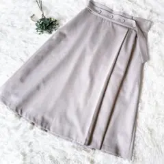 〚美品〛 index スカート モカベージュ L ミモレ丈 インデックス 通勤服