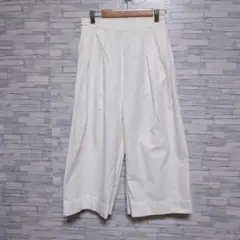 最終価格 フレームワークス　白　ワイドパンツ　綿　ウエストゴム　春　夏