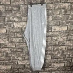 adidas グレー 3本ライン スウェットパンツ