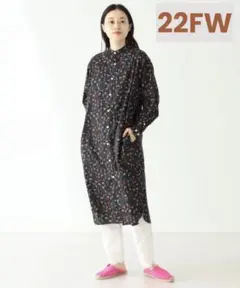 【22FW】BEAMS BOY リバティ スタンドカラー ロングスリーブ ワンピ