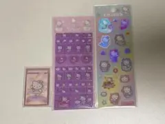 【キティ　シール　タイル　オーロラ　ミニミラー　サンリオ】
