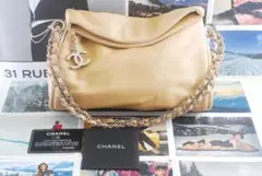 正規品 美品 CHANEL シャネル チェーン サイド ココ ハンドバッグ