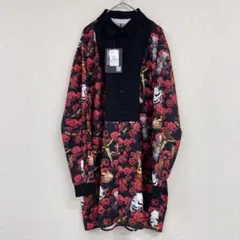 【新品同様】オルターベノム　ロングシャツ　薔薇　天使　お面　総柄　赤　黒