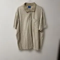 PURITAN ベージュ ストライプ ポロシャツ 2XL