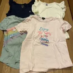 PETIT BATEAU など　フリル袖 Tシャツ 130 140cm