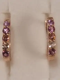 ジュエリーツツミ♥️K10PGマルチカラーピアス♥️定価34,000円