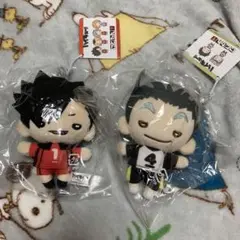 ハイキュー‼︎ にとたん　ボールチェーン付ぬいぐるみ　黒尾鉄朗　木兎光太郎 ハイキュー ぬいぐるみ ボールチェーンマスコット 黒尾鉄朗 木兎
