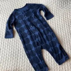 marimekko ネイビー ドット柄ロンパース