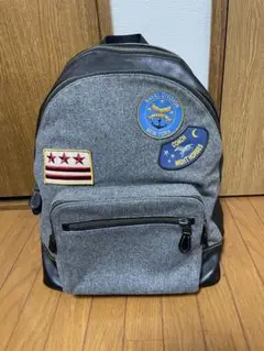 コーチ　coach リュック　キースヘリングコラボ　ワッペン　ブラウン　稀少 21-3910-1.jpg
