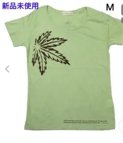 【新品】フラダンスＴシャツ　ハワイアン柄トップス　ライトグリーン　Ｍサイズ