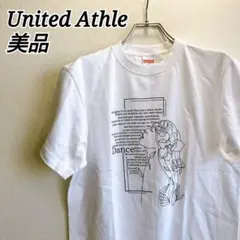 美品✨ ユナイテッドアスレ Tシャツ ストレッチ フロントプリント 半袖 小さめ