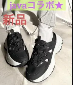新品★java×クラシカルエルフコラボ★厚底スニーカーサンダル★靴★スタイルup