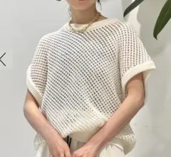 マカフィー　コットンメッシュ　クルーネックプルオーバー