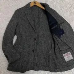 極美品✨ジーステージ ハリスツイード ジャケット ヘリンボーン 背抜き 46