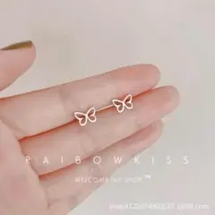 ‼️ラスト1品‼️RAIBOWKISS　包装未開封商品　シルバー　蝶　ピアス