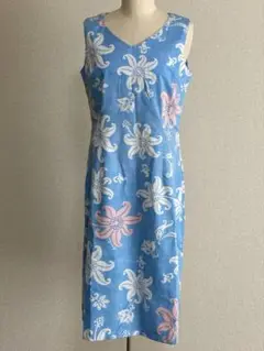 新品 未使用 かりゆし ワンピース ココナッツジュース レディース ブルー M