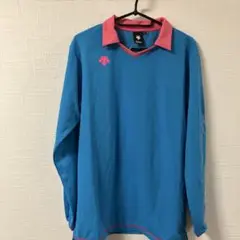 新品未使用DESCENTE ポロシャツ M 青/ピンク