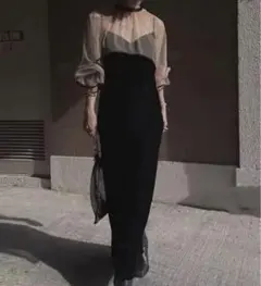 タグ付MANY WAY TULLE VEIL DRESS アメリビンテージ
