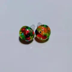 カラフルレジンドームピアス