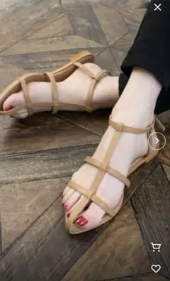 ネックベルトストラップフラットサンダル