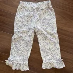 【最終値下げ】花柄フリル付きパンツ 120 7分丈