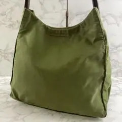 PRADA プラダ ロゴプレート ナイロン×プラハンドル ハンドバッグ