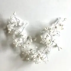 ウェディング ヘッドドレス パール 花