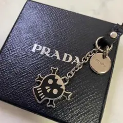 プラダ PRADA ストラップ チャーム キーホルダー スカル ドクロ