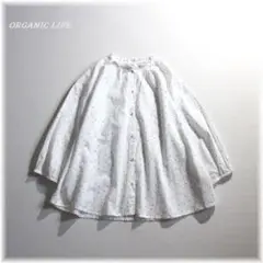 ORGANIC LIFE オーガニックライフ ドット柄コットンブラウス
