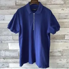 80〜90's キャサリンハムネットロンドン ジップポロ sizeM 黒タグ