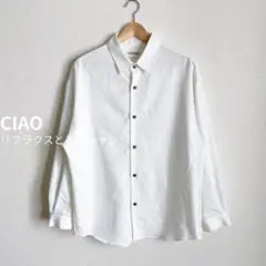 チャオ CIAO シャツ 長袖 無地 白 ホワイト リフラクス ユニセックス M